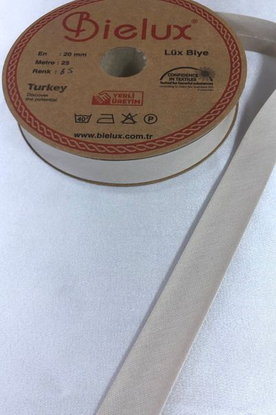 Hobigram Ανοιχτό βιζόν βαμβακερό κορδόνι πλάτος 2 cm μήκος 1 μέτρο – κορδέλα, κομψό σχέδιο, γυναικείο αξεσουάρ