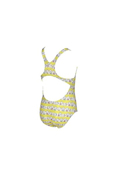 ARENA Kids Girl's Frıends Swımsuıt Swım Pro Back Sarı Yüzücü Mayosu 005171650