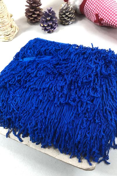 Hobigram Blue Fringe Tassel Width 20 cm 1 Meter – Special Design, Accessory, Quality Production, Eye-Catching Style – Deko