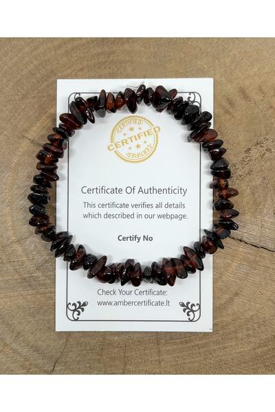 Tesbihci Efendi Damla Amber Adult Cherry Color Elastic Bracelet