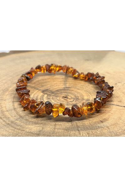 Tesbihci Efendi Damla Amber Adult Cognac Color Elastic Bracelet