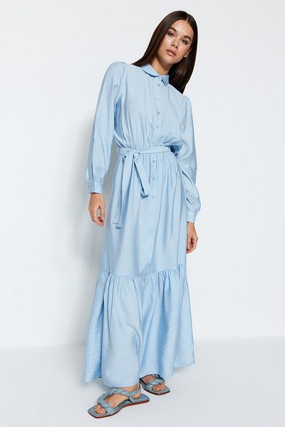 Trendyol Modest Kleid - Blau - A-Linie