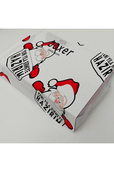 modacix Men's Gift Red I'm Ready to Enter New Year Fun Funny Boxer Design Boxed