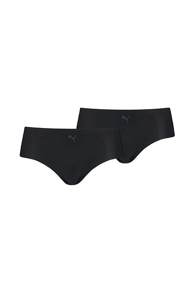Puma Damen Hipster 2er-Pack – Mikrofaser Nahtlos Unterhose, Einfarbig