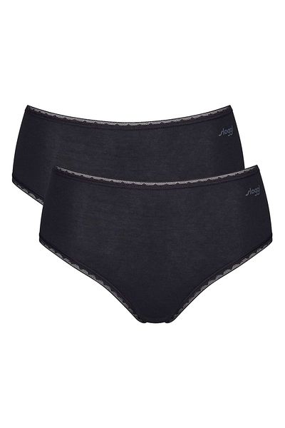 SLOGGI Damen Slips High Waist, 2er Pack - GO High Waist C2P, Unterwäsche, Unterhose, Spitze,