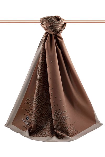 Vissona Γυναικείο Luxury Medina Silk Shawl Tan - Μπεζ