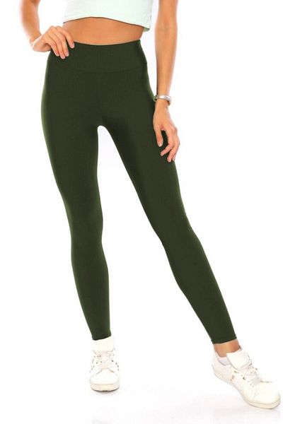 Aşkı Endam Large Bowl Size Diving Fabric Leggings - Khaki