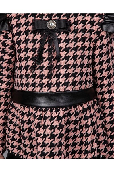 Sare Çocuk Giyim Girl's Leather Leggings Winter Set + Buckle