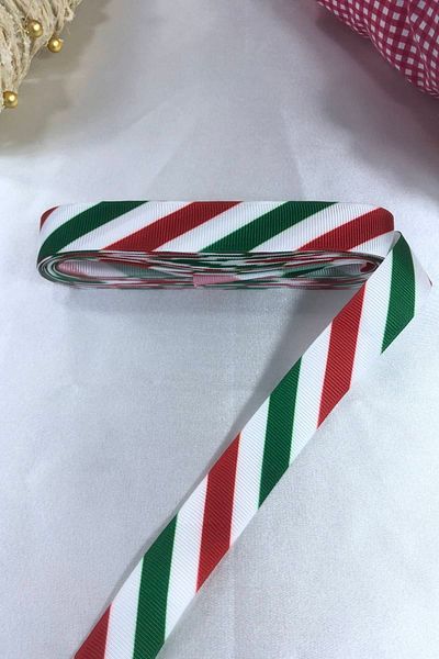 Bride Aksesuar Dünyası New Year Ornament Packaging Ribbon Red Green Horizontal Line – Decorative Ribbon – Decorative Ribbon