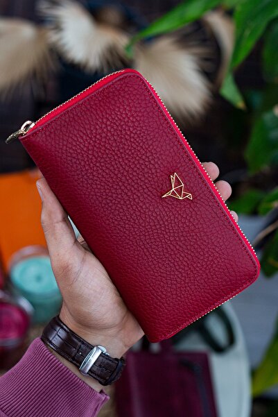 Vianel New York Garbalia Eliza Γυναικείο πορτοφόλι από γνήσιο δέρμα κόκκινο