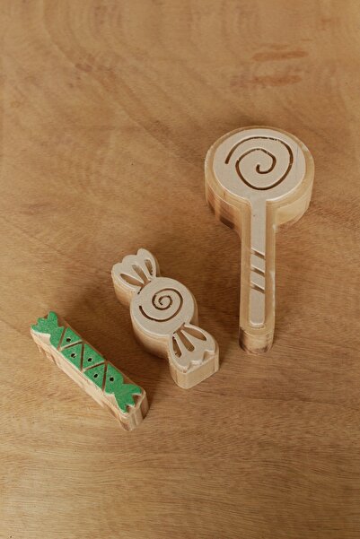 Arkaik Craft Set de matrițe pentru imprimare cu tablă de zahăr din lemn de ti...