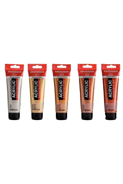 Talens Amsterdam Akrilik Boya 120ml 5'li Set Metalik Tonları Renkleri
