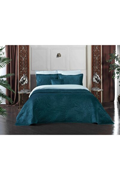 Sarev Clara Cotton Double Bedspread Petrol