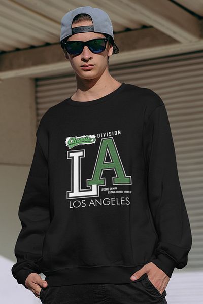 SUNFREE Унисекс суитшърт с принт La Oversize