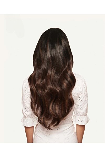 AKOLİFE Kahve Balyaj Yarım Ay Çıt Çıt Postiş - Fön Maşa Uygulanabilen Isıya D...