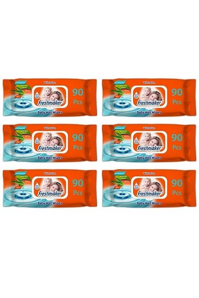 Freshmaker 90's × 6 Wet Towels with Alovera Cover
