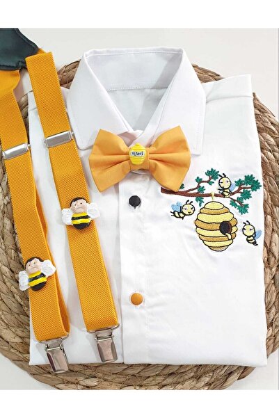 cool partyshop Arı Konseptli Askı Papyon Gömlek