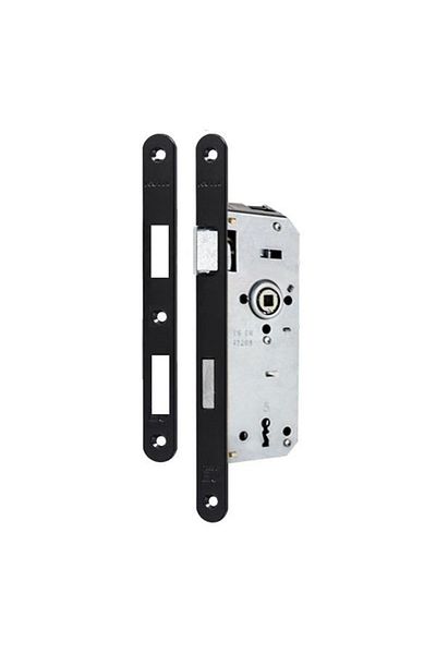 ARON Dooraks Black Lock (ROOM) Door Lock 40mm Oval Mirror