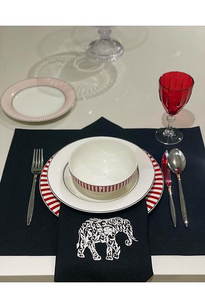 Nur Homing Șervețel alimentar cu model elefant