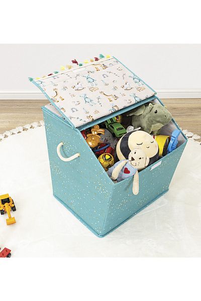 CimriKese Baby Room Felt Cornered Box Organizer with Lid
