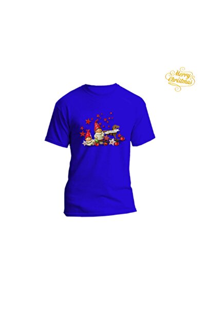 HediyeMania Sax Blue Ειδικό Σχέδιο Πρωτοχρονιάς με τύπωμα Unisex T-Shirt Έκπλ...