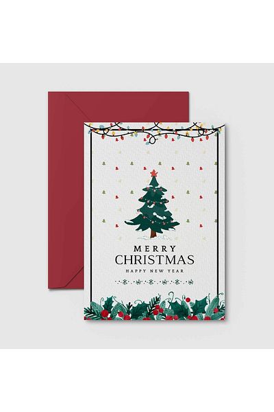 HRS Postcard - Greeting Card & Envelope New Year New Year Christmas Christmas