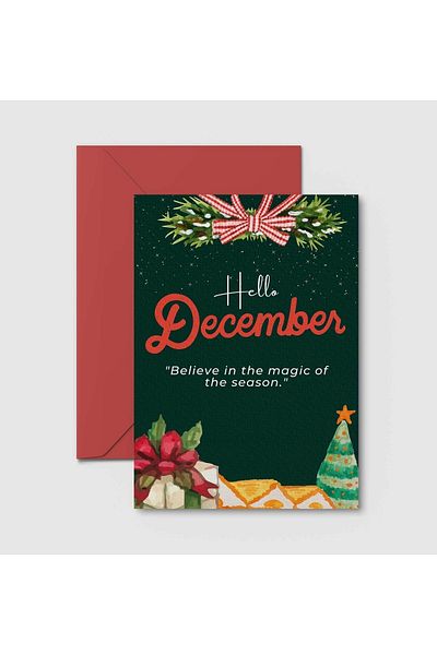 HRS Postcard - Greeting Card & Envelope New Year New Year Christmas Christmas