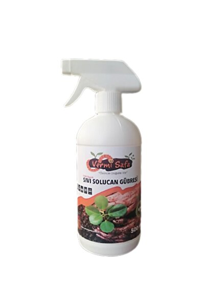 Vermisafa Organik Sıvı Sprey Solucan Gübresi 500 ml Kullanıma Hazır