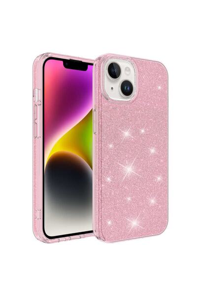 UnDePlus Apple Iphone 14 Plus Kılıf Simli Parlak Shining Kapak