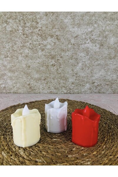 NESS AVM Mum Yapay 3 Adet Led Işıklı Pilli 6 Cm