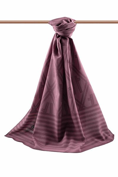 Vissona Γυναικείο σάλι πολυτελείας Medina Silk Dusty Rose-1
