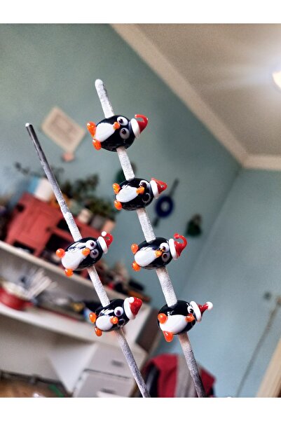 Atölye Şems Murano Cam Penguen Tasarım Kolye Ucu Ve Bileklik 1 Adet