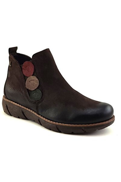 Venüs 1953755 Günlük Hakiki Deri Bot-kahverengi Nubuk