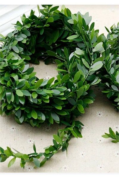 Hobigram Leaf Strip Wire Leaf Artificial Crown Ivy Ornament 7 Mt – Χριστουγεννιάτικο Στολίδι, Κομψό Σχέδιο, Γυναικείο Αξεσουάρ –