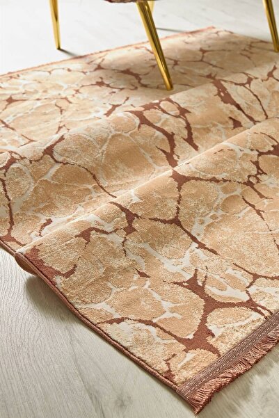 SULTAN HALI Gül Rengi Bambu Yumuşak Yüzeyli Dokuma Çocuk Odası Oturma Odası Salon Mutfak Halısı Yolluk