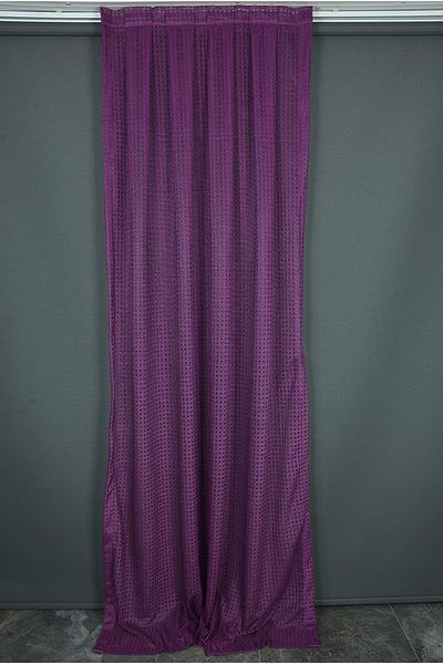 AKÇA TEKSTİL Kardelen Model Purple Color Single Wing Pleated Background Curtain 75*260 Cm