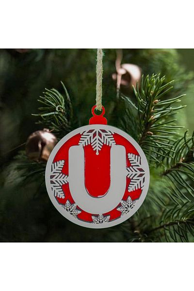 HippoDeco Letter U Christmas Tree Ornament