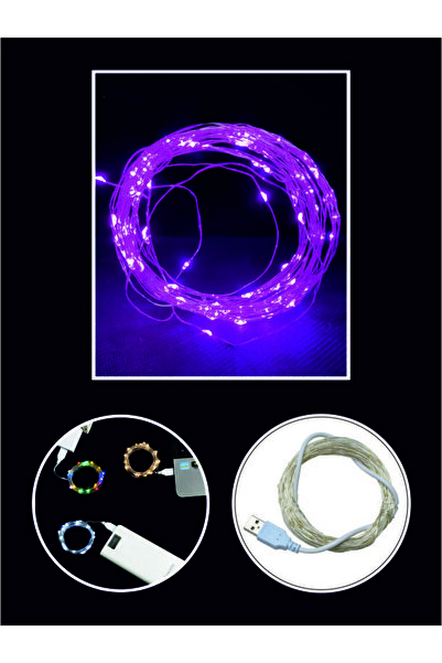 NONYA Peri Led Usb Gİrişli 5 metre PEMBE - Dekoratif - Kolay Kullanım