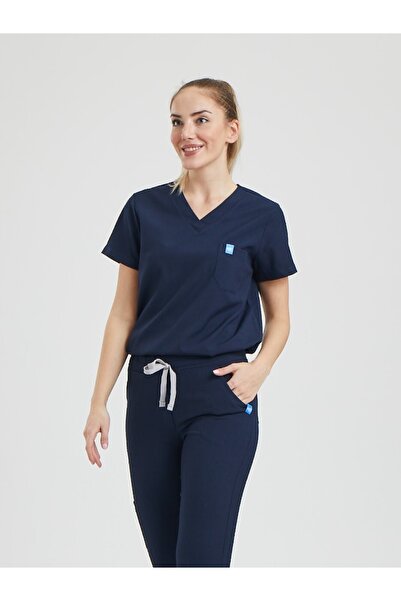 Wio Uniform Jogger Doktor, Hemşire Forma, Üst - Kadın, Lacivert