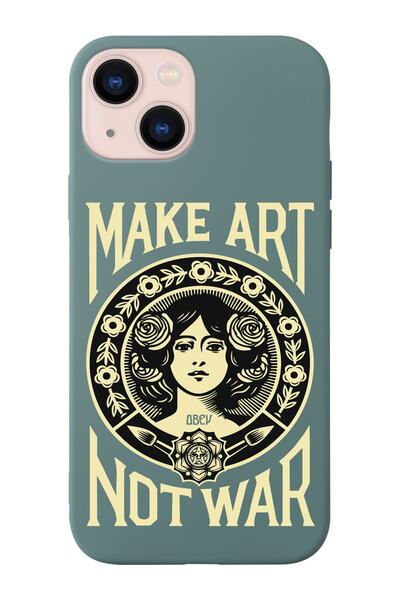 Lasman Phone Case with Iphone 13 Compatible Make Art Not War Design