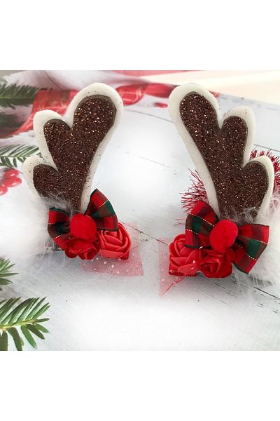 By G Tasarım New Year's Deer 2-Piece Clip Buckle Set (Gift Shipping)