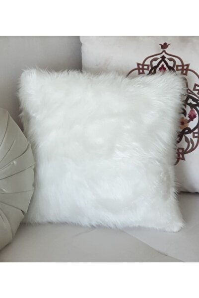 YILMAZHOME Husă de pernă de pluș umplută în interior - albă
