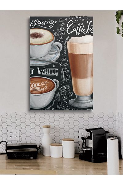 KanvasSepeti Cafe Caffe Cafenele Abstract Trend Decorative Canvas Canvas Print Paintings pentru Cafea Bufetă Bufete