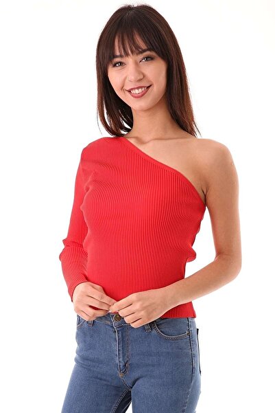 ROOT Tek Omuzlu Fitilli Uzun Kol Bluz