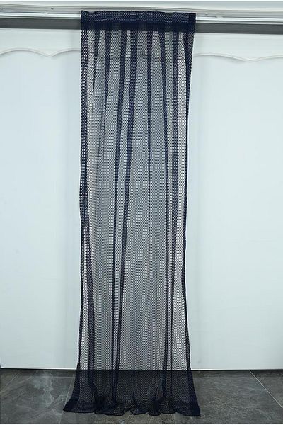 AKÇA TEKSTİL Orchid Model Navy Blue Color Single Wing Pleated Background Curtain 75*260 Cm