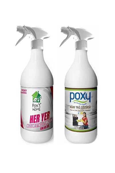 Poxy Her Yer 1 Lt & Ağır Yağ Çözücü 1 Lt