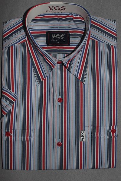 Yörükoğlu -ygs Short Sleeve Striped Comfortable Fit Men's Shirt