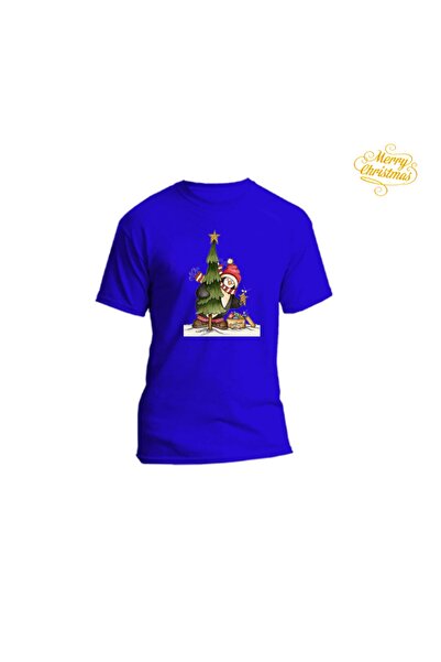 HediyeMania Tricou tematic de Anul Nou cu design special de Pinguin și Brad d...