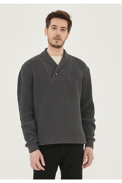 ORGANICATION Pullover - Grau - Figurbetont