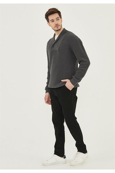 ORGANICATION Pullover - Grau - Figurbetont